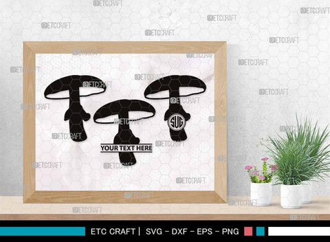 Mushroom Monogram, Mushroom Silhouette, Mushroom SVG, Fungus Svg, Fungi Svg, Shrooms Svg, Oyster Mushroom Svg, SB00522 SVG ETC Craft 