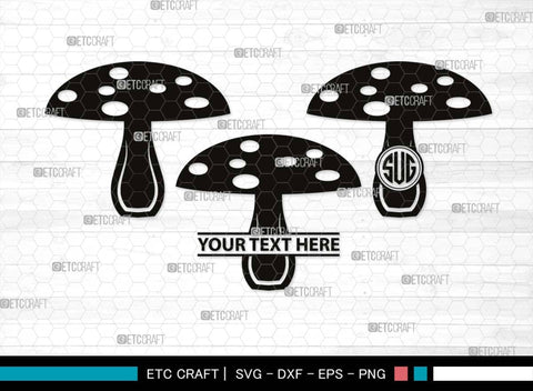 Mushroom Monogram, Mushroom Silhouette, Mushroom SVG, Fungus Svg, Fungi Svg, Shrooms Svg, Oyster Mushroom Svg, SB00522 SVG ETC Craft 