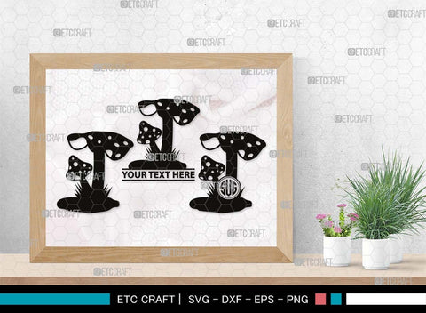 Mushroom Monogram, Mushroom Silhouette, Mushroom SVG, Fungus Svg, Fungi Svg, Shrooms Svg, Oyster Mushroom Svg, SB00522 SVG ETC Craft 