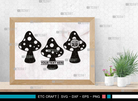 Mushroom Monogram, Mushroom Silhouette, Mushroom SVG, Fungus Svg, Fungi Svg, Shrooms Svg, Oyster Mushroom Svg, SB00522 SVG ETC Craft 