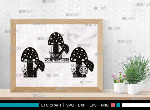 Mushroom Monogram, Mushroom Silhouette, Mushroom SVG, Fungus Svg, Fungi Svg, Shrooms Svg, Oyster Mushroom Svg, SB00522 SVG ETC Craft 
