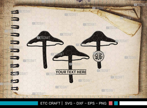 Mushroom Monogram, Mushroom Silhouette, Mushroom SVG, Fungus Svg, Fungi Svg, Shrooms Svg, Oyster Mushroom Svg, SB00522 SVG ETC Craft 