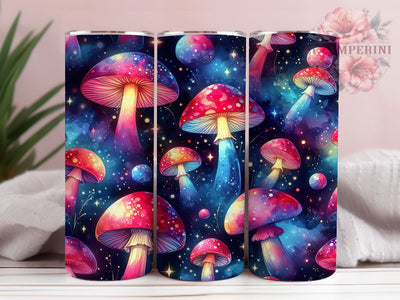 Mushroom Tie Dye 20oz Psychedelic Tumbler, Psychedelic Wrap, Boho Mushroom Design, Colorful Hippie Tumbler, Trippy Art Sublimation, Seamless Fungi Wrap Sublimation Li Zamperini 