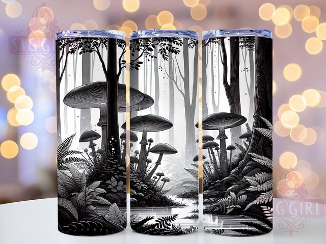 Mushrooms 20oz Tumbler Wrap Sublimation Design, Straight Tapered Tumbler Wrap, Fantasy Mushrooms Tumbler Png, Instant Digital Download Sublimation SvggirlplusArt 