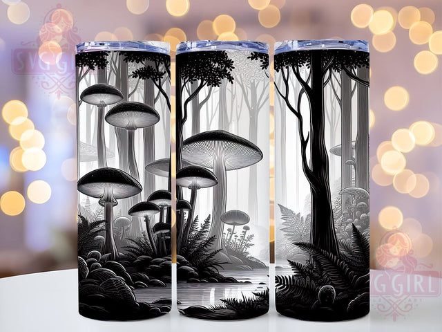 Mushrooms 20oz Tumbler Wrap Sublimation Design, Straight Tapered Tumbler Wrap, Fantasy Mushrooms Tumbler Png, Instant Digital Download Sublimation SvggirlplusArt 