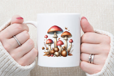 Mushrooms Clipart Bundle - Mushroom Png Sublimation designartist 