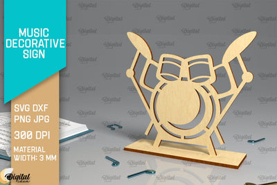 Music Decorative Sign Laser Cut. Music Signs SVG Design SVG Evgenyia Guschina 