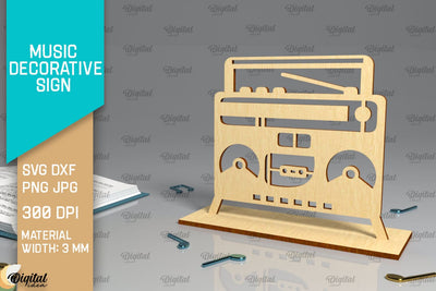 Music Decorative Sign Laser Cut. Music Signs SVG Design SVG Evgenyia Guschina 