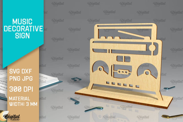Music Decorative Sign Laser Cut. Music Signs SVG Design SVG Evgenyia Guschina 