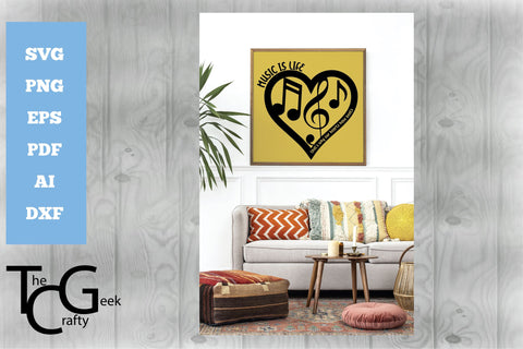 Music Is Life SVG SVG The Crafty Geek 