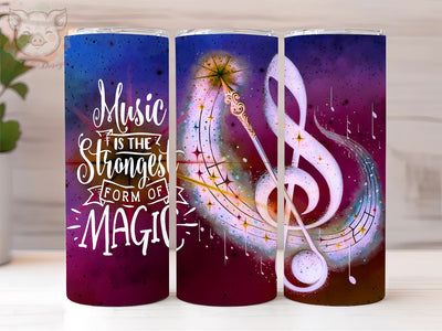 Music Lovers 20oz Tumbler Png, Straight & Tapered Tumbler Png, Magic Of Music Tumbler Png, Digital Download PNG Sublimation Lara' s Designs 