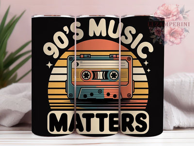 Music Matters 20oz Tumbler, 90’s Nostalgia Wrap, Music Matters Quote, Vintage Music Sublimation Design, Nostalgic Music Lover Wrap, 20oz Tumbler Wrap, Sublimation Design PNG, Music Gift Sublimation Li Zamperini 