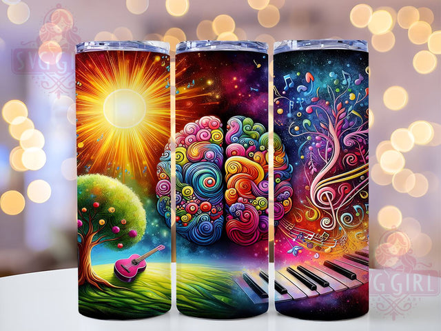 Music Note 20oz Tumbler for Musicians, Music Note Tumbler, 20oz Wrap, Custom Drinkware, Musical Gifts, Sublimation Cup, Gift for Musicians, Music Lover Gift Sublimation SvggirlplusArt 