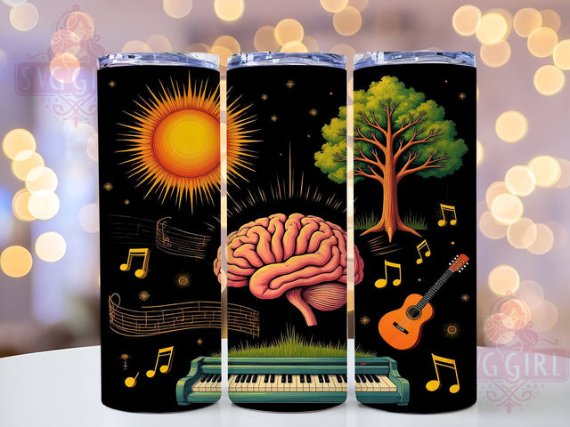 Music Note 20oz Tumbler for Musicians, Music Note Tumbler, 20oz Wrap, Custom Drinkware, Musical Gifts, Sublimation Cup, Gift for Musicians, Music Lover Gift Sublimation SvggirlplusArt 