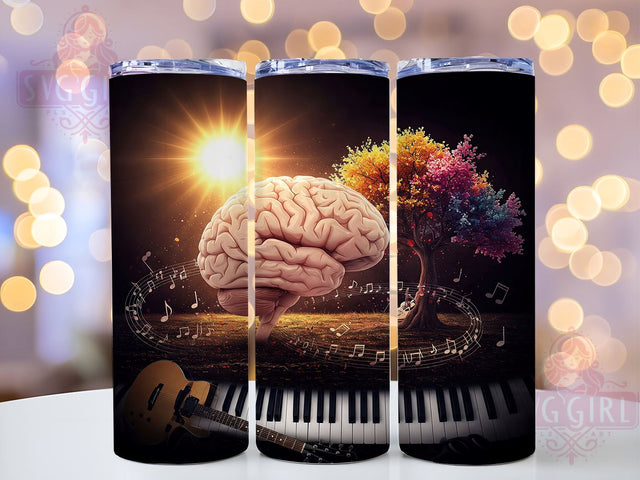 Music Note 20oz Tumbler for Musicians, Music Note Tumbler, 20oz Wrap, Custom Drinkware, Musical Gifts, Sublimation Cup, Gift for Musicians, Music Lover Gift Sublimation SvggirlplusArt 