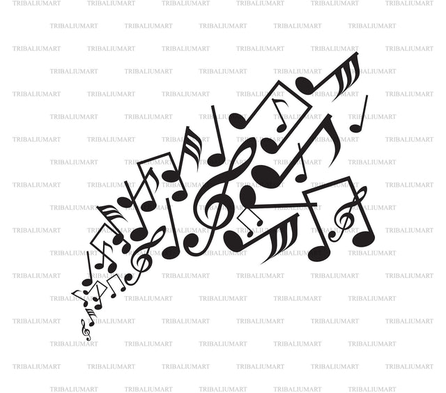 Music notes SVG TribaliumArtSF 