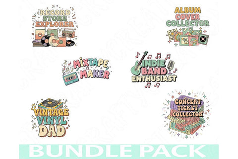 Music & Pop Culture Png Bundle, Music Lover Quotes Clipart, Concert Festival Designs, Vinyl Pop Culture Png, Nerdy Music Sublimation Art SVG TiffsCraftyCreations 