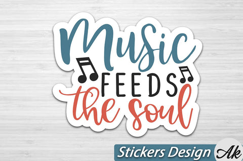 Music Quotes Stickers Bundle SVG akazaddesign 