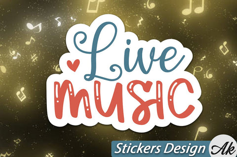 Music Quotes Stickers Bundle SVG akazaddesign 