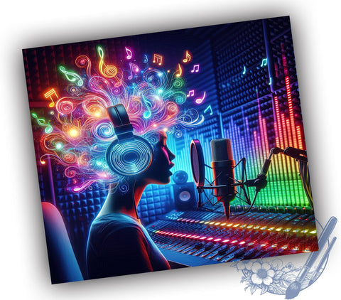 Music Studio Tumbler Wrap, Colorful Music Notes Design, 20oz Sublimation Wrap, Digital Download Tumbler, Vibrant Music Art, Singer Tumbler Design, Music Lover Gift, Creative Drinkware Sublimation ToriDesigns 