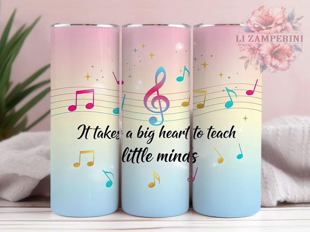 Music Teacher Notes Tumbler, Music Notes Sublimation Design, Inspirational Teacher Art, 20oz Teacher Tumbler, Whimsical Music Mug, Motivational Quote Cup, Stylish Teacher Wrap Sublimation Li Zamperini 