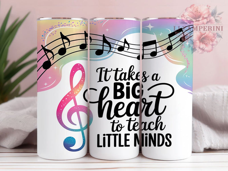 Music Teacher Notes Tumbler, Music Notes Sublimation Design, Inspirational Teacher Art, 20oz Teacher Tumbler, Whimsical Music Mug, Motivational Quote Cup, Stylish Teacher Wrap Sublimation Li Zamperini 