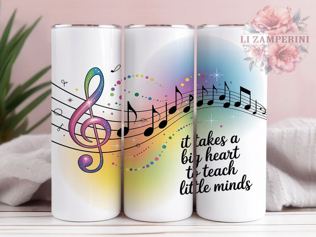 Music Teacher Notes Tumbler, Music Notes Sublimation Design, Inspirational Teacher Art, 20oz Teacher Tumbler, Whimsical Music Mug, Motivational Quote Cup, Stylish Teacher Wrap Sublimation Li Zamperini 