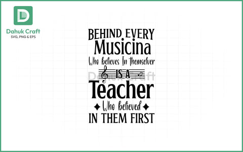 Music Teacher SVG – Believe First SVG PNG & EPS V11 SVG dahukdesign 