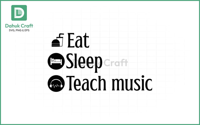 Music Teacher SVG – Daily Routine Icons SVG PNG & EPS V28 SVG dahukdesign 