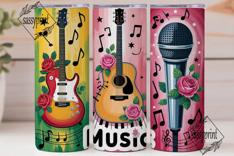 Music Tumbler Wrap 20oz Sublimation sassyprint 