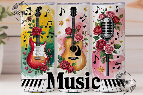 Music Tumbler Wrap 20oz Sublimation sassyprint 