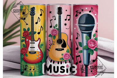 Music Tumbler Wrap 20oz Sublimation sassyprint 