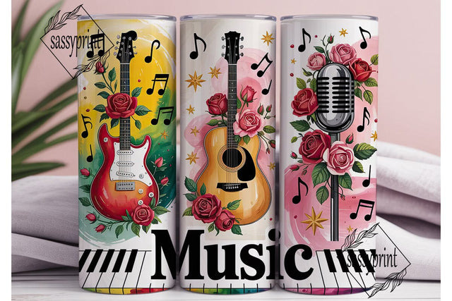 Music Tumbler Wrap 20oz Sublimation sassyprint 