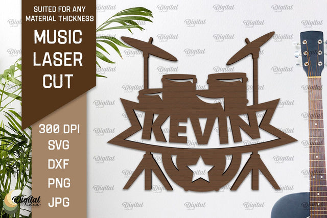 Music Wall Decor Laser Cut. Wooden Music Sign SVG SVG Evgenyia Guschina 