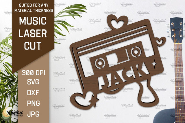 Music Wall Decor Laser Cut. Wooden Music Sign SVG SVG Evgenyia Guschina 