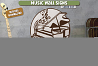 Music Wall Sign Laser Cut | Round Sign | 3D Home Wall Decor | CNC File SVG The T Store Design 