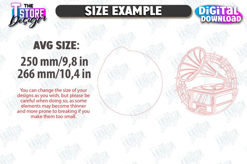 Music Wall Signs Laser Cut Bundle | Round Sign | 3D Home Wall Decor | CNC Files SVG The T Store Design 