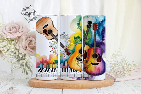 Musical Cityscape 20oz Tumbler Wrap Sublimation sassyprint 