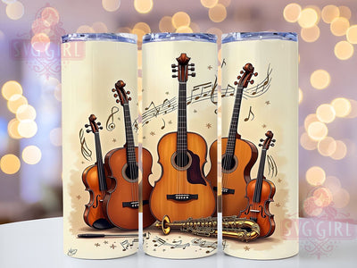 Musical Instruments, Music Lover, 20oz Tumbler Wrap, Sublimation Design, Music Gifts, Music Decor, Digital Download Sublimation SvggirlplusArt 