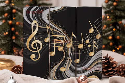 Musical Marble 20oz Tumbler Wrap Sublimation DesignSVG 