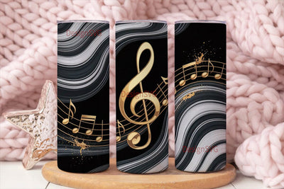 Musical Marble 20oz Tumbler Wrap Sublimation DesignSVG 