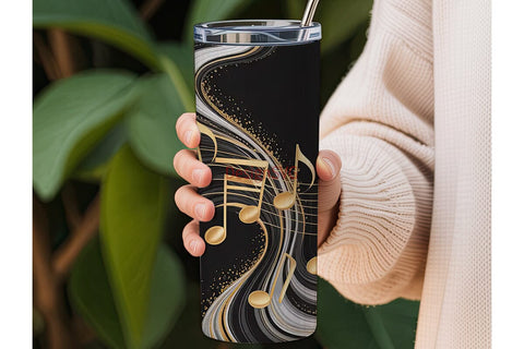 Musical Marble 20oz Tumbler Wrap Sublimation DesignSVG 