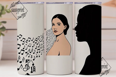 Musical Portrait Tumbler Wrap Sublimation sassyprint 
