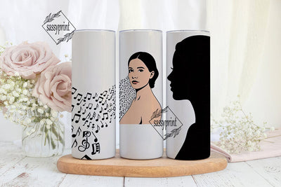 Musical Portrait Tumbler Wrap Sublimation sassyprint 