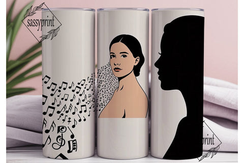 Musical Portrait Tumbler Wrap Sublimation sassyprint 