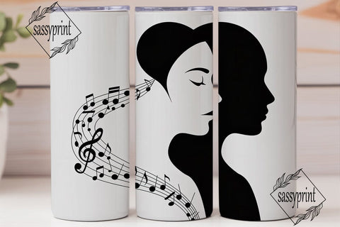 Musical Portrait Tumbler Wrap Sublimation sassyprint 