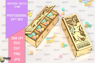 Musician Gift Box Laser Cut. 3D Favor Box SVG Laser Cut SVG Evgenyia Guschina 