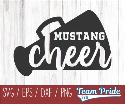Mustangs Cheer SVG Digital Download Printable - SVG, EPS, DXF, PNG 2 SVG Team Pride SVG 