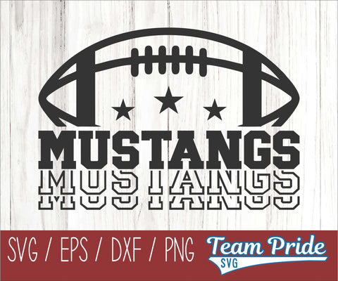 Mustangs Football SVG Digital Download Printable - SVG, EPS, DXF, PNG 4 SVG Team Pride SVG 