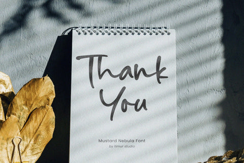 Mustard Nebula - Handwritten Script Font Font Timur type 